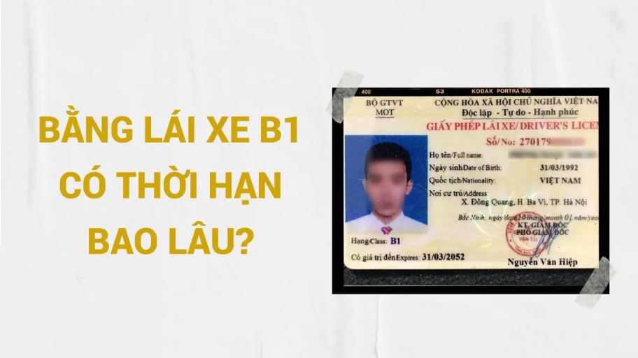 B1 là bằng lái xe gì? Thời hạn bao lâu? 1 B1 là bằng lái xe gì? Thời hạn bao lâu
