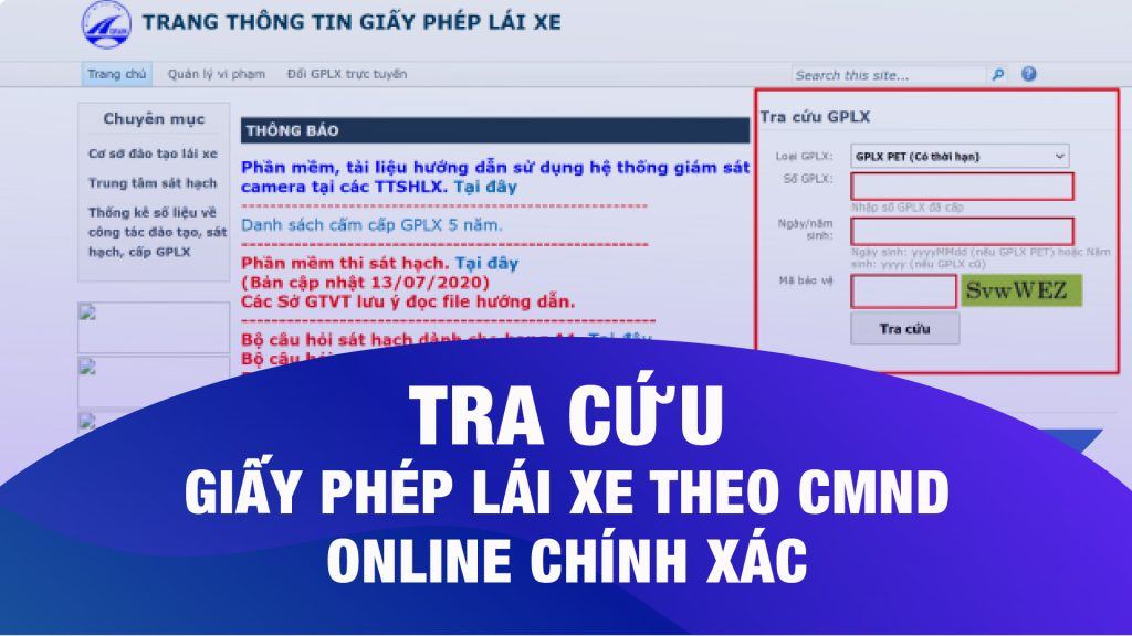 Tra cứu giấy phép lái xe theo CMND online chính xác 1 Tra cuu giay phep lai xe theo CMND online chinh xac